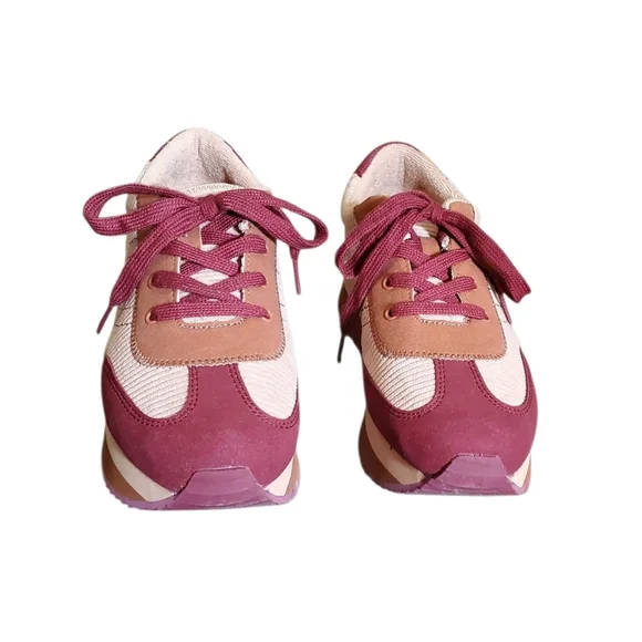 Rocket Dog Rapid Platform Retro 70s Style Colorblock Sneakers Light Tan Combo 9 - Picture 2 of 9